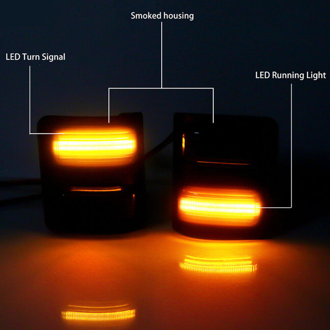 2PCS For Ford F250 F350 F450 F550 Amber LED Side Mirror Marker Signal Lights