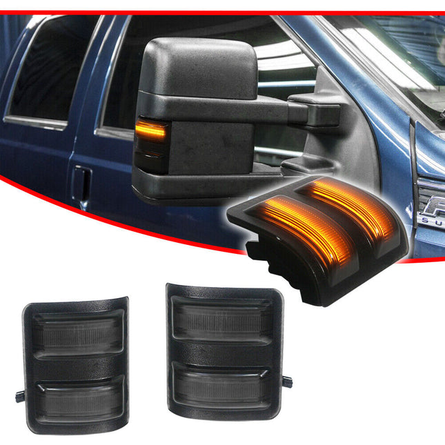 2PCS For Ford F250 F350 F450 F550 Amber LED Side Mirror Marker Signal Lights