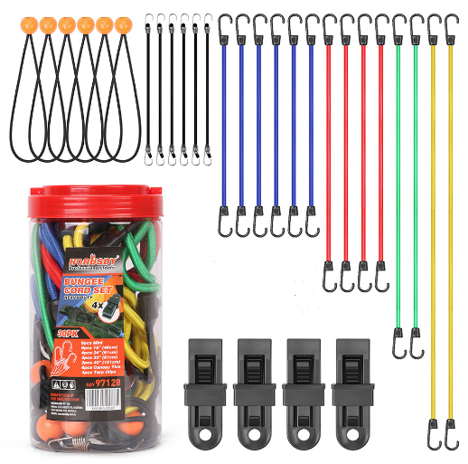 Horusdy 30PCS Premium Bungee Cords