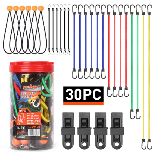 Horusdy 30PCS Premium Bungee Cords