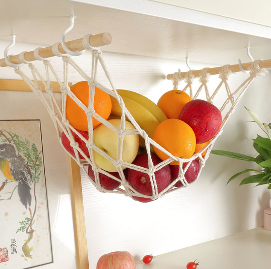 Fruit Hammock Hanging Fruit Basket Veggie Storage