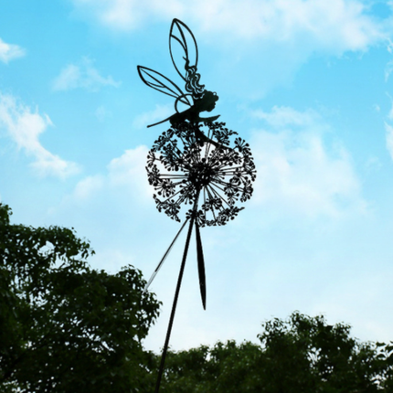 Garden Stakes Fairy Dandelion Sculpture Statue
