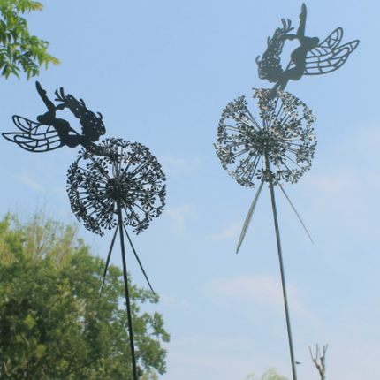 Dancing Fairy Metal Statue Garden Decoration Outdoor Pathway Decorative