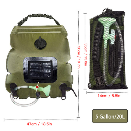 20L Solar Shower Bag with Shower Head - salelink.co.nz