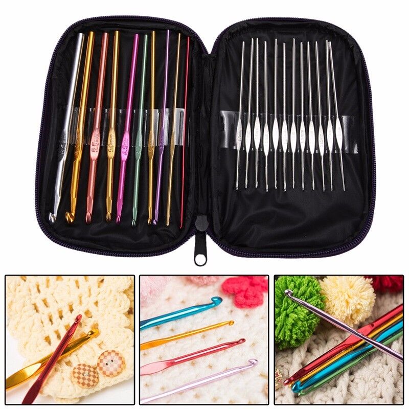 Crochet Hooks Needles Knit Set 22Pcs Knitting Tools