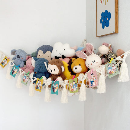 Soft Large Toy Hammock Mesh Net Bedroom Nursery Toys Storage Teddy Bear - salelink.co.nz
