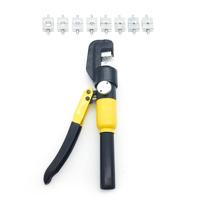 Hydraulic Crimping Tool 8 Ton Wire Force Terminal Crimper Cable 9 Dies 4-70mm - salelink.co.nz