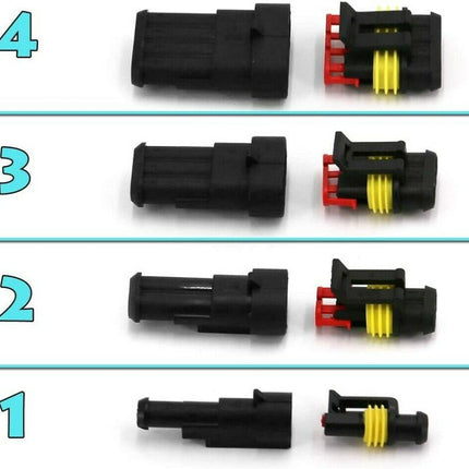 352pcs Waterproof Car Auto Electrical Wire Connector Plug 1-4 Pin Way Plug Kit - salelink.co.nz