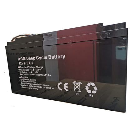 170AH AGM Battery 12V AMP Lead Acid SLA Deep Cycle Battery Dual Solar - salelink.co.nz