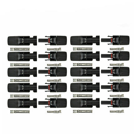10 Pairs MC4 Connectors Solar Panel 30A Line Plug Socket Male &amp; Female PV IP67 - salelink.co.nz