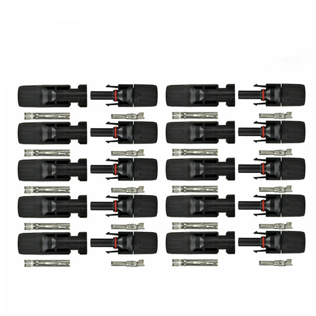 10 Pairs MC4 Connectors Solar Panel 30A Line Plug Socket Male &amp; Female PV IP67 - salelink.co.nz