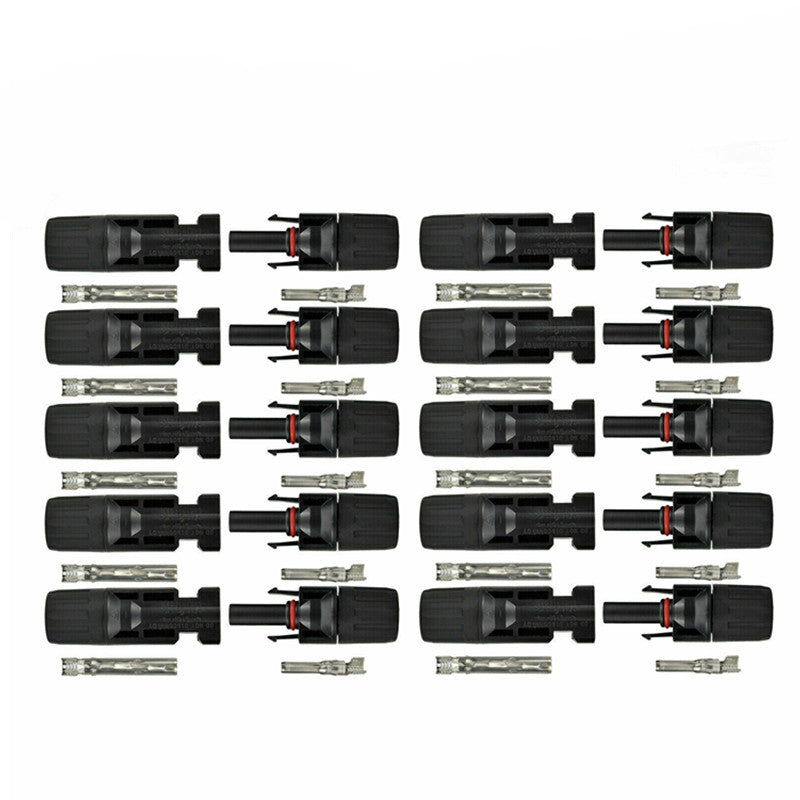 10 Pairs MC4 Connectors Solar Panel 30A Line Plug Socket Male & Female PV IP67