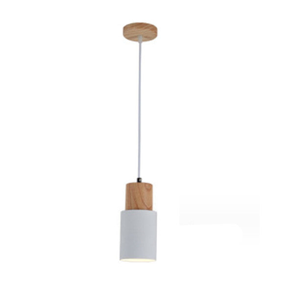 White Metal Lampshade Simple Pendant Hanging Light Lamp
