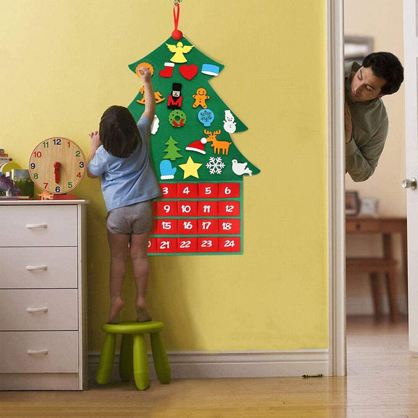 Felt Christmas Tree Christmas Advent Calendar Felt Tree Ornaments