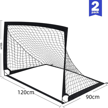 2PCS Portable Kid Soccer Football Goals Pop Up Soccer Goals - salelink.co.nz
