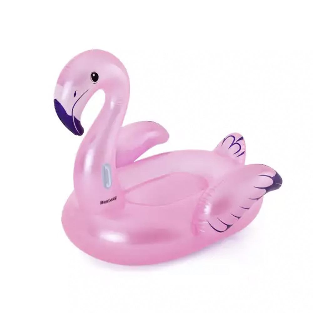 Bestway 1.27x1.27m Flamingo Inflatable Rider Water Ride On Pool Float