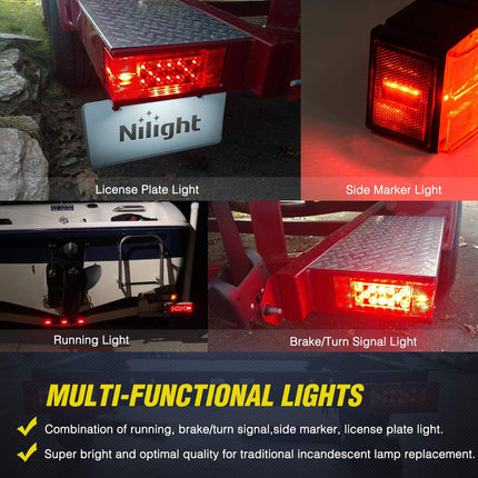 2PCS 12V Trailer Tail Lights