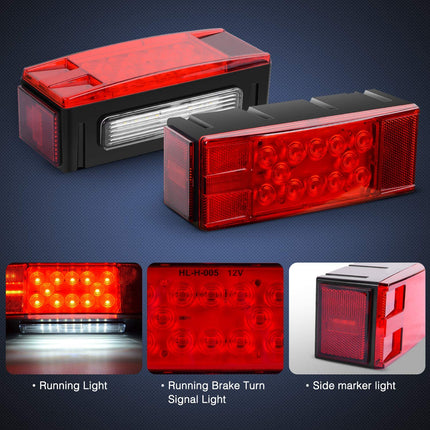 2PCS 12V Trailer Tail Lights