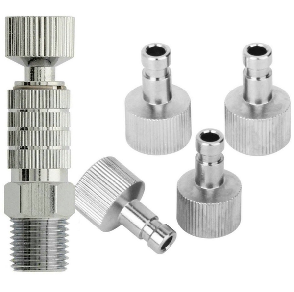 Airbrush Quick Disconnect Coupler Release Fitting Adapter with 5 Male Fitting