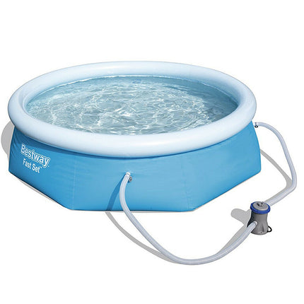 Bestway Fast Set Round Above Ground Pool 3.05m x 76cm with Pump - salelink.co.nz