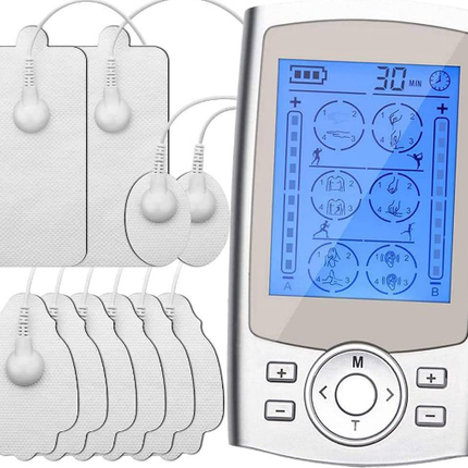 TENS Machine with 24 Massage Modes & 10 Pads - salelink.co.nz