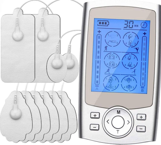 TENS Machine with 24 Massage Modes & 10 Pads