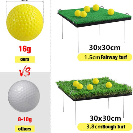 Golf Practice Net Hitting Net Golf Chipping Net Kit - Net + Balls + Mats