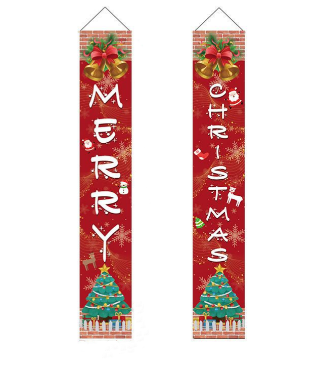 Christmas Couplet Christmas Porch Sign Merry Christmas Decoration Banner