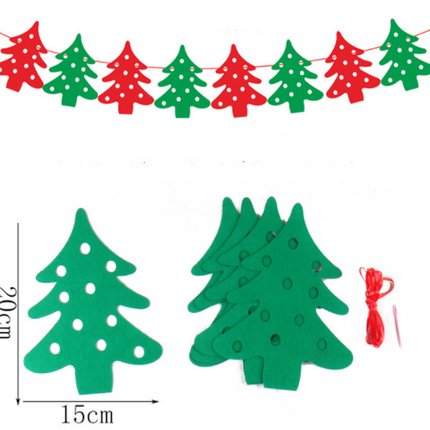 40PCS Merry Christmas Banner Decorations Bunting Sign