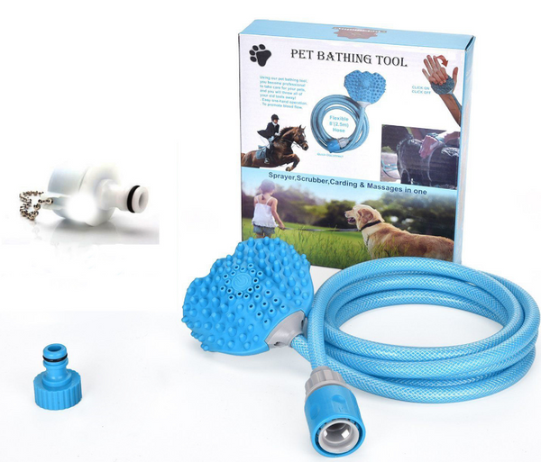 Dog Bath Shower Brush Sprayer and Scrubber Tool in One