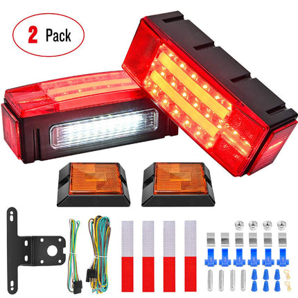 2PCS LED Trailer Lights Kit for 12V Trailer Boat Camper RV Trucks Snowmobile