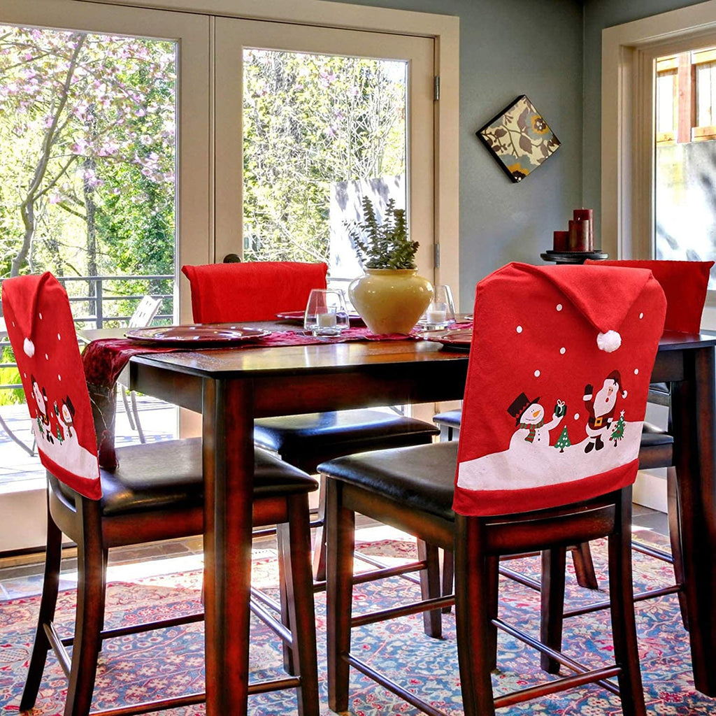 4pcs Christmas Chair Back Covers Decorations salelink .nz