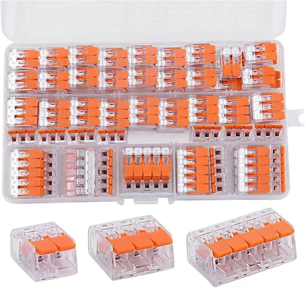 75pcs For 221 Electrical Connectors Wire Block Clamp Terminal Cable