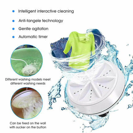 Mini Washing Machine Ultrasonic Turbine Washing Machine - salelink.co.nz