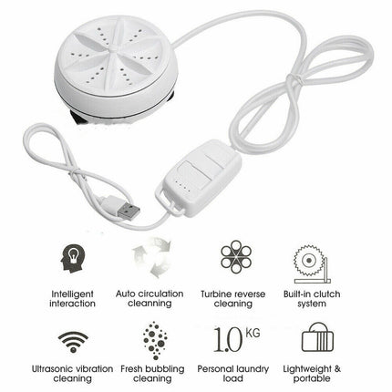 Mini Washing Machine Ultrasonic Turbine Washing Machine - salelink.co.nz