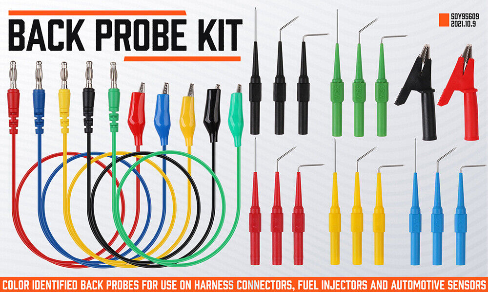 22Pcs Test Tool Aid 23500 Back Probe Kit SG Automotive Identified Prob ...