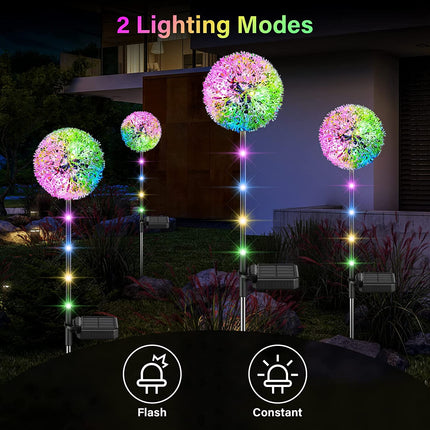 Solar Garden Lights Garden Ornaments Outdoor Dandelion 4PCS
