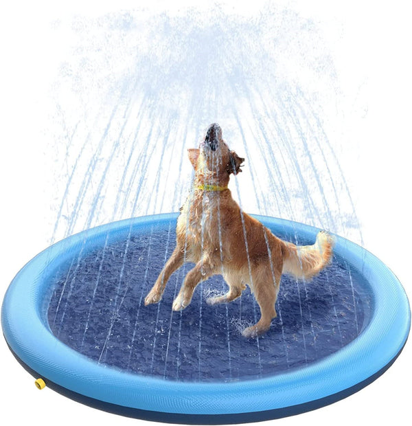 Pet Dog Sprinkler Splash Pad Mat Kids Water Play Spray Pool Toy 170cm