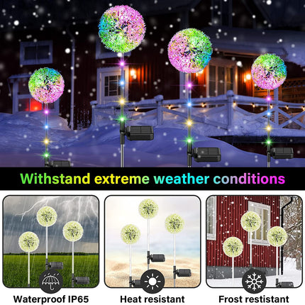 Solar Garden Lights Garden Ornaments Outdoor Dandelion 4PCS
