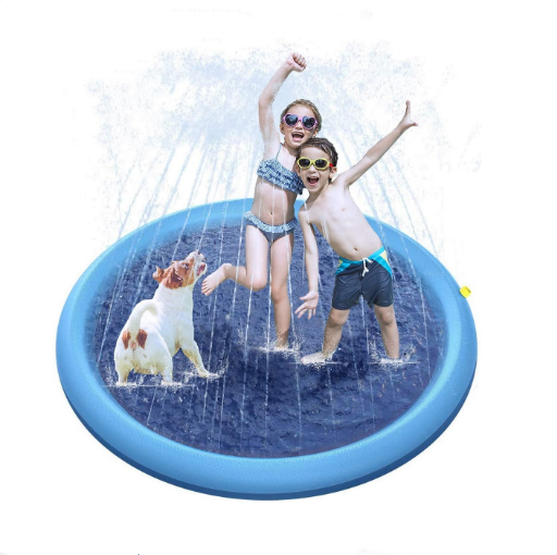 Pet Dog Kids Sprinkler Splash Pad Mat 100cm