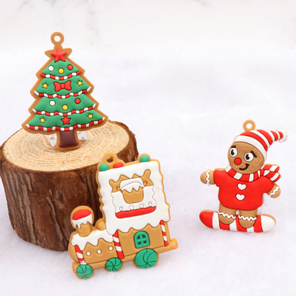 12PCS Christmas Tree Decorations Gingerbread Man Ornaments