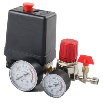 90-120PSI Pressure Switch Valve Air Compressor Control Manifold Regulator Gauges - salelink.co.nz