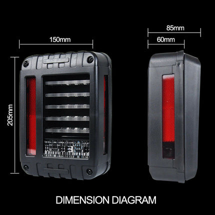 Pair LED Tail Lights Brake Rear Signal Reverse OEM For Jeep Wrangler JK 07-17 - salelink.co.nz
