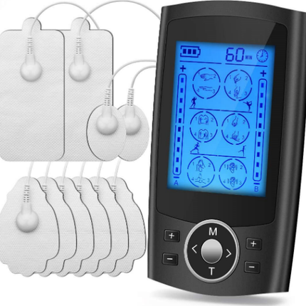 TENS Massager Machine with 24 Massage Modes & 10 Pads