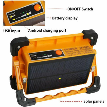 Solar LED Work Light Flood Lamp - salelink.co.nz