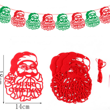 40PCS Merry Christmas Banner Decorations Bunting Sign