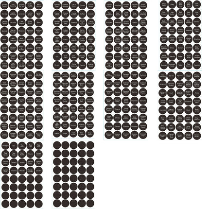 400 PCS Printed Spice Jar and Pantry Label Set Chalkboard Round Stickers Labels
