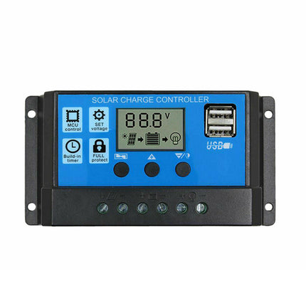 30A 12V/24V LCD DISPLAY PWM SOLAR PANEL REGULATOR CHARGE CONTROLLER & TIMER - salelink.co.nz