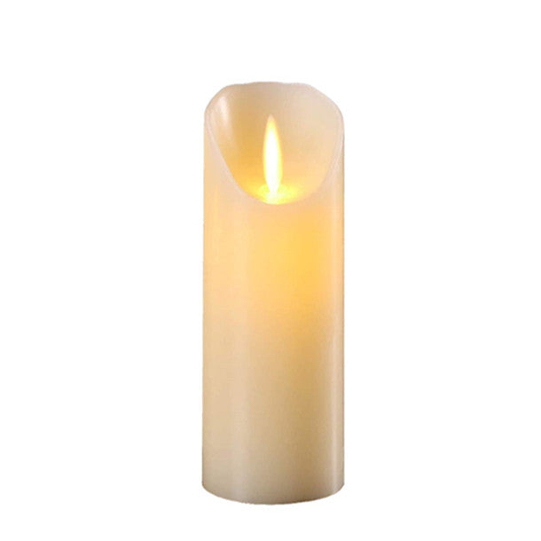 20cm LED Flickering Candle Flame Led Flameless Wax Mood Candle Battery Operated Safe - salelink.co.nz
