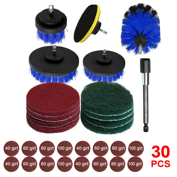30PCS Drill Brush Set - Blue